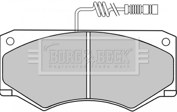 BORG & BECK Комплект тормозных колодок, дисковый тормоз BBP1153